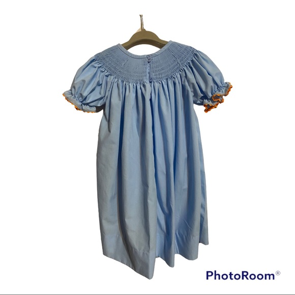 Smock Candy 18 Months Blue Pumpkin Patch Dress - Picture 3 of 3